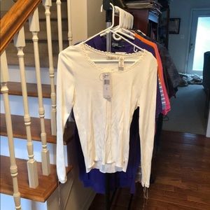 Polo Jeans Co Blouse In White Size L NWT